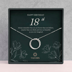 18th Birthday Necklace - Birthday Gift For Daughter From Mom & Dad