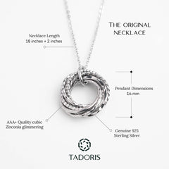 7th Anniversary Gifts For Her - 7 Years Anniversary Silver Necklace