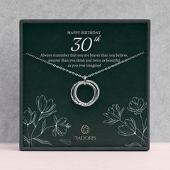 30th Birthday Necklace - Birthday Gift For Wife,Girlfriend,Friend,Daughter