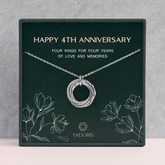 4th Anniversary Necklace - 4 Years Anniversary Necklace - Gift For Wife From Husband