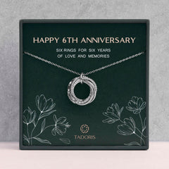 6th Anniversary Necklace - 6 Years Anniversary Necklace - Gifts For Her, Wife