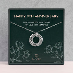 9th Anniversary Necklace -  9 Years Anniversary Necklace - Gift For Wife