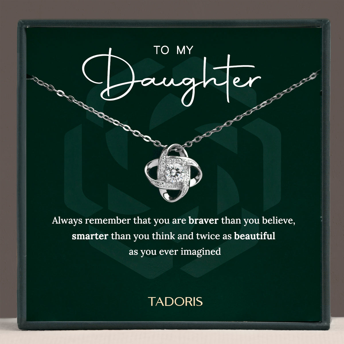 To My Daughter Necklace - Gift For Daughter From Mom - Silver Necklace