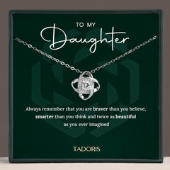 To My Daughter Necklace - Gift For Daughter From Mom - Silver Necklace