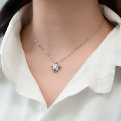 Daughter Little Girl Silver Knot Necklace