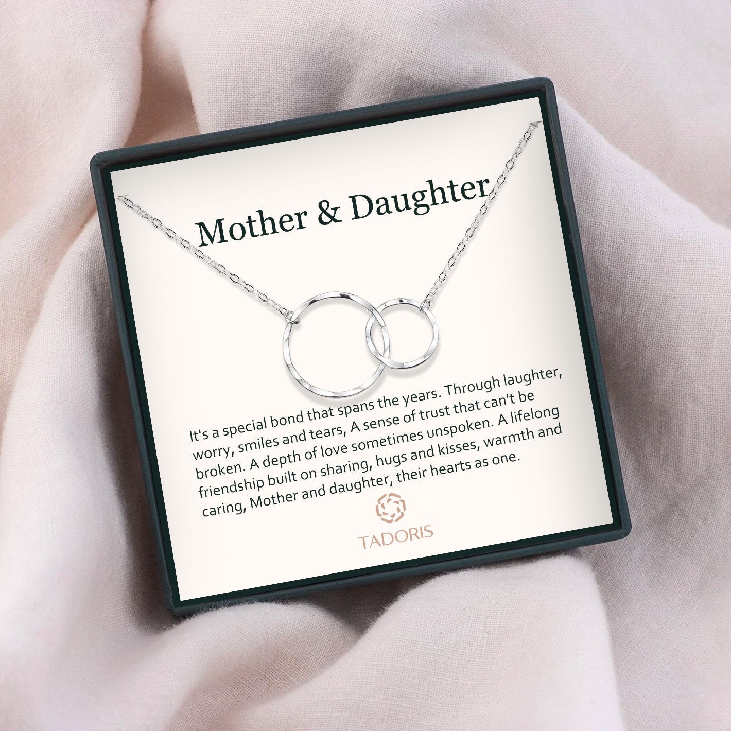 Amazon.com: Mother Daughter Necklace, Sterling Silver 2 Circle Infinity  Necklace for Mom, Gifts for Mom from Daughter, Mama Necklace, Mom Birthday  Gift Mother's Day Jewelry : Clothing, Shoes & Jewelry