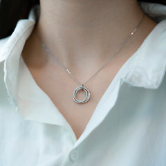 7th Anniversary Gifts For Her - 7 Years Anniversary Silver Necklace