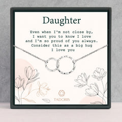 Daughter Necklace Gifts From Mom - Unity Circles Silver Necklace